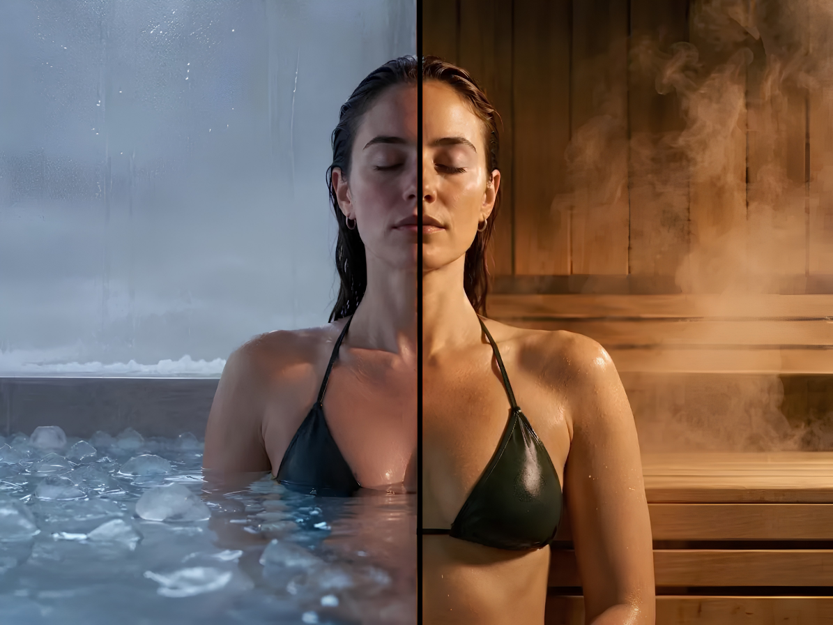 Hot and cold contrast therapy ritual